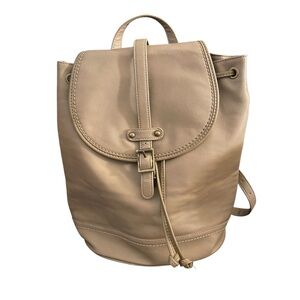 David Jones Brown Faux Leather Backpack
